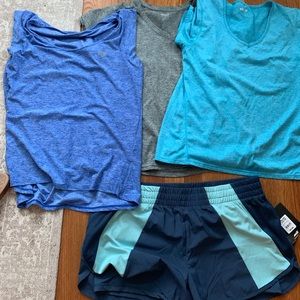 Exercise shirts and shorts bundle
